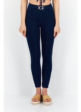 اشتري Women Regular Fit Plain Denim Jeans, Blue في الامارات