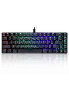 اشتري CK67 67 Keys Wired Mechanical Keyboard RGB Light Effect ABS Keycap Kailh Red Switches Detachable Data Cable Black في السعودية