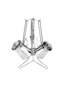 Buy 3-piece stainless steel teapot set with stand in Egypt