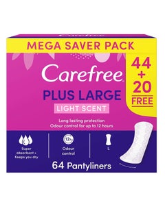Buy Daily Panty Liners, Large, Light Scent, Pack of 64 in UAE
