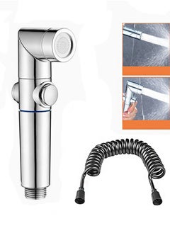 Buy Handheld Toilet Sprayer, Baby Cloth Diaper Sprayer, Bathroom Shower Toilet Sprayer Attachment with Hose (Silver) in Saudi Arabia