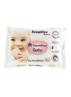 Buy Carrefour Sensitive Baby Wipes White in Saudi Arabia