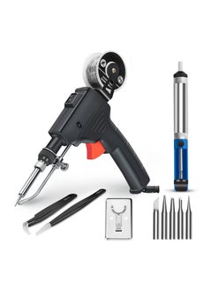 Buy Soldering Iron Kit, Automatic Hand-held Gun Welding Tool with 5pcs Tips, Desoldering Pump, Tweezers, Wires, Mini Bracket for Circuit Boards, Home DIY, Electronics Repair in UAE