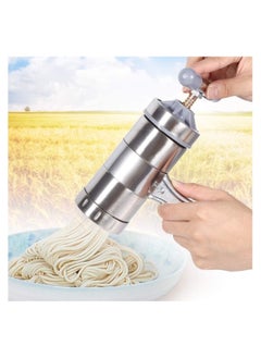 اشتري Manual Pasta Maker, Stainless Steel Noodle Maker, Juice Extractor Fruit Juicer Press Pasta Press Machine With 5 Models, Stainless Steel Hand Crank Spaghetti Fettuccine Noodle Dough Press Machine في الامارات