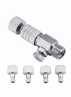 Buy Metal Airbrush Quick Release Disconnect Coupler Spray Gun Accessories Airbrushes Air Hose Adapter with 4pcs 1/8" Male Female Fittings for Connecting Airbrush Air Compressor in UAE