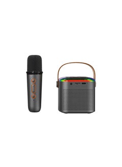 اشتري Mini Bluetooth Speaker KTV Microphone Set Y1 black single wheat version في الامارات