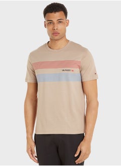 Buy Striped Crew Neck T-Shirt in UAE