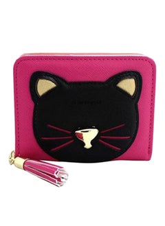 Buy Tassel Cat Faux Leather Purse Hot Pink in UAE