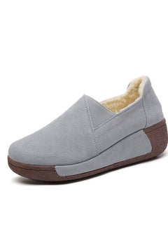 Buy Fashion Thick Sole High Heels Casual Sports Shoes 5CM Grey in UAE