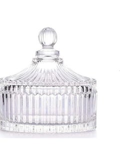 Buy Crystal Weave Candy Box, Covered Sugar Bowl, Cookie Jar, Decorative Candy Bowl, Glass Apothecary Jar, Tent Shaped Food Container For Eid Gift in UAE