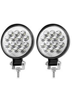 Buy LED Fog Lights, Round 3 Inch Slim Pods Spot White Driving Reverse Small Circle Work Light Bar Kit for Jeep Truck Off-Road ATV UTV SUV Car Motorcycle Boat Tractor Hood Bumper Mount (2 Pack) in UAE