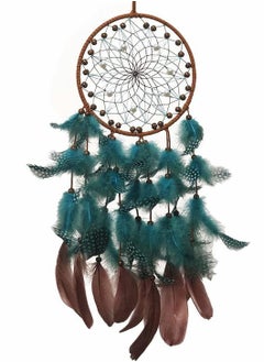 Buy Blue Dream Catchers, Boho Handmade Pearl and Wooden Beads Blue Feather Traditional Circular Net for Wall Hanging Decor, Art Ornament Craft Gift, Outdoor Garden Decor, Home Decoration in UAE