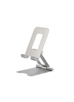 Buy Phone Holder, New Light Alloy Materials, Phone Stand for Desk Height Adjustable Phone Stand Foldable Phone Holder For Phone Or Pad Silver in Saudi Arabia