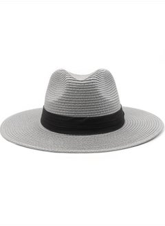 Buy Oversize XXL Straw Sun Hats,Wide Brim Panama Hat,Fedora Summer Beach Hat,UPF Straw Hat for Big Heads in UAE