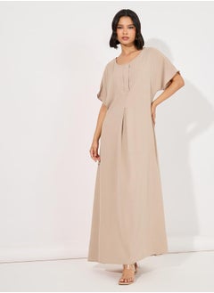 Buy Pleat Front Detail Under Abaya Dress in Saudi Arabia