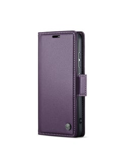 Buy Flip Wallet Case For Samsung Galaxy S24 plus [RFID Blocking] PU Leather Wallet Flip Folio Case with Card Holder Kickstand Shockproof Phone Cover (Purple) in Egypt