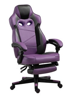 اشتري C458 High Back Black & Violet Video Gaming Chair with PU Leatherette في الامارات