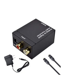 Buy Analog to Digital Converter L/R RCA Analog to SPDIF Coaxial Optical Toslink Audio Adapter in UAE