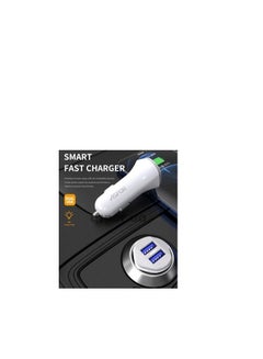 Buy A903 3.4A 2 USB car charger- White in Egypt