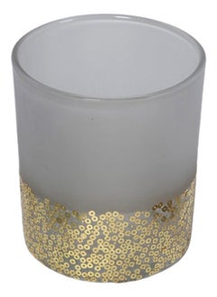 اشتري Velvet Tealight Holder, Silver & Gold - 10 cm في الامارات