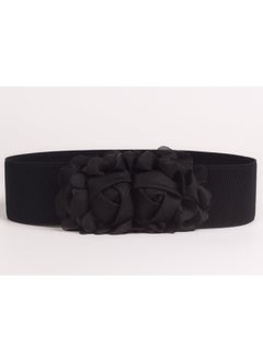 Buy Decorative Female Simple All Kinds Of Elastic Belt rose Elastic Waist Seal 60g Black in UAE