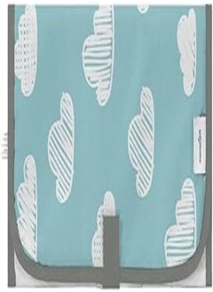 اشتري Mamas Gift Clouds Print Travel Changing Mat, Blue في مصر