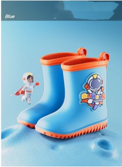 Buy Children's Rain Boots Cartoon Anti-slip Light Blue in Saudi Arabia