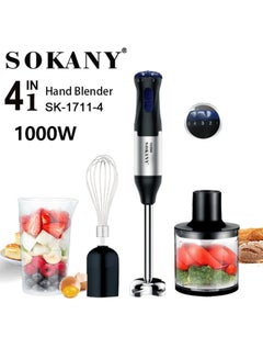Buy 4 In 1 Electric Hand Blender Handheld Blender,Chopper, Mixer,1000.0 W SK-1711-4 in Saudi Arabia