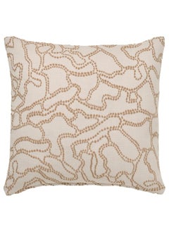 اشتري Cushion cover, off-white/yellow-beige, 50x50 cm في السعودية