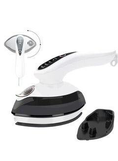 Buy Mini Steamer Travel Iron, Portable Lightweight Steam Iron for Clothes, Iron for Dry & Wet, Ceramic Coated Soleplate, Anti Drip Clothes Iron Steam with 3 Preset Steam in UAE