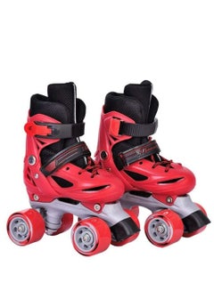 Buy Roller Skates Shoes Double Rows 4 Wheels Adjustable Shoe Size AREA for Boys And Girls in UAE