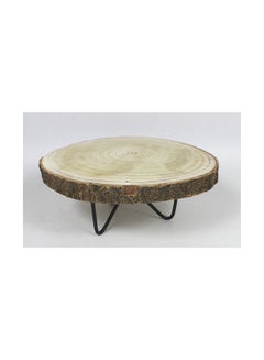 Buy Natura Wooden Decorative Stand 25x25x11 Cm   Natural in UAE