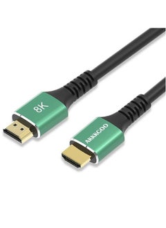 اشتري كابل AKKKGOO 8K HDMI 2.1 (3 متر) سرعة عالية 8K حقيقية 48 جيجابت في الثانية 8K(7680x4320)@60 هرتز 4K@120 هرتز Dolby Vision HDCP2.2 HDR4:4:4 HDR eARC متوافق مع Apple TV Samsung QLED TV في مصر