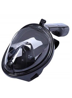 Buy L size anti fog detachable dry snorkeling full face mask set scuba diving mask-black in UAE