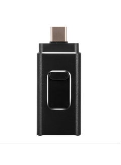 Buy 512GB USB Flash Drive, Shock Proof 3-in-1 External USB Flash Drive, Safe And Stable USB Memory Stick, Convenient And Fast Metal Body Flash Drive, Black Color (Type-C Interface + apple Head + USB) in Saudi Arabia