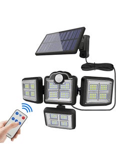 اشتري Solar Lights Outdoor, Motion Sensor Security Lights, Separate Solar Panel, 4 Adjustable Head, 198 LED 300° Wide Angle, Waterproof Wall Lights for Porch Yard Garage Pathway في الامارات