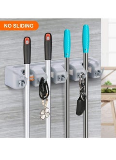 اشتري ABS Plastic Wall-Mounted Magic Holder – 5-Slot Broom and Mop Organizer with 6 Hooks for Kitchen and Garden StorageABS Plastic Wall-Mounted Magic Holder – 5-Slot Broom and Mop Organizer with 6 Hooks for Kitchen and Garden Storage في الامارات