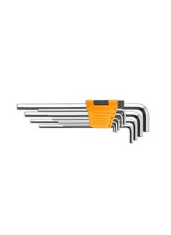 اشتري 9-Piece CRV Extra Long Arm Hex Key Set(1.5-10mm) في مصر