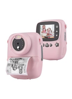 Buy Portable Kids Instant Print Camera Digital Video Camera with 1080P High Video Resolution 18MP 2.3 Inch Large Screen Funny Photo Frames Colorful Markers Print Paper Stickers Hanging Rope for Boys Girls in UAE