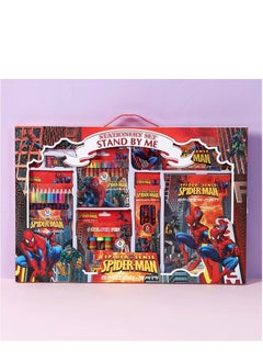 Buy Spider-Man  Stationary Kit For kids - 41Pcs Items Pencil Box Colours Eraser and Sharpener -Return Gift kids/Spider-Man School kids Set Return Gifts in Saudi Arabia