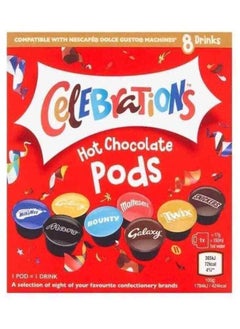 Buy Dolce Gusto Celebrations Limited Edition  8 Hot Chocolate Pods Multi Brand 122g in UAE