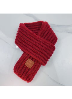 Buy ins Korean Style Childrens Knitted Scarf Winter Solid Color Warm Wool Baby Boy and Girl Korean Style Baby Neck FashionWine red (thickened and widened) Wine red (thickened and widened) in UAE