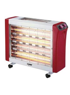Buy Electric Heater - 6 Candles - 2400 Watts - With Fan - White/Red - XP24EH in Saudi Arabia