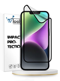Buy 9D Matte Ceramic Full Coverage Screen Protector For Apple iPhone 14 Clear And Black in UAE