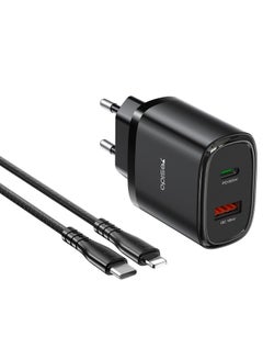 Buy Quick Charger YC50 Yesido Fast Charge Black 20W PD Charging CABLE TYPE C in Egypt
