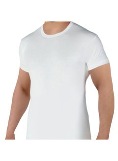 Buy Casual Round Neck Undershirt Size XL - White in Saudi Arabia