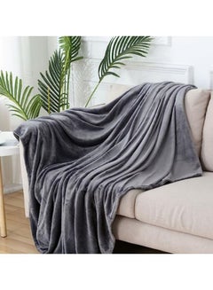 Buy Temperature Regulating Blanket Coral Blanket Soft Skin-Friendly Fiber Blanket Dark, 180 * 200cm Dark Grey in Saudi Arabia