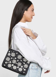 Buy Crystal Embellished Shoulder Bag in UAE