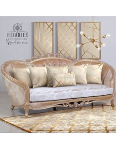 اشتري Beige Gold Throw Pillow Set of 6 في الامارات