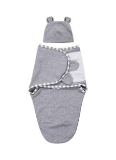 Buy ORiTi 2-Piece Newborn Baby's Swaddling and Hat Set in UAE